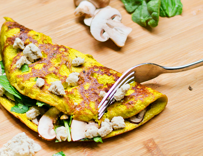 Spinach & Mushroom Omelet - Pepita Egg